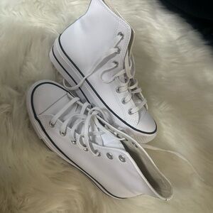 Classic White High-Top Women's Sneakers